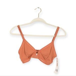 NWT All You LIVELY Orange Mesh Trim Wireless Bralette Size M